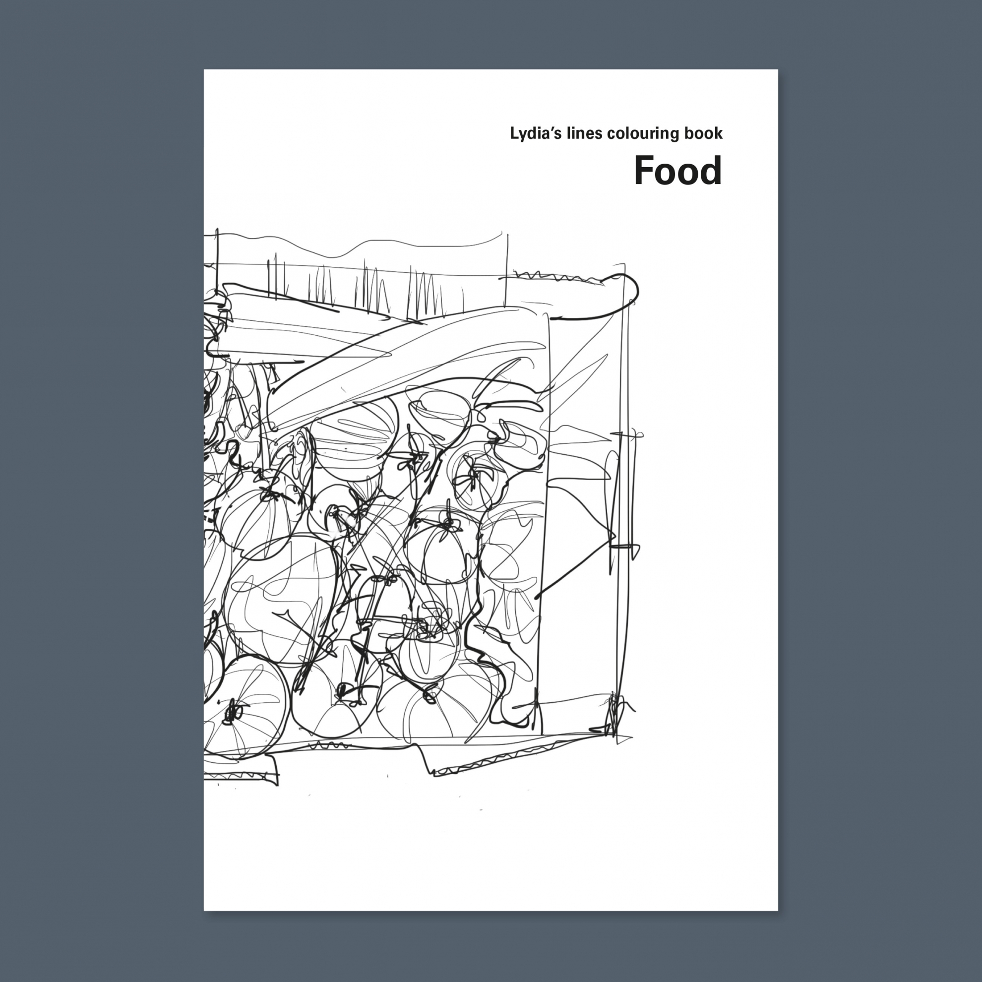 Lydia Thornley colouring book - Food (cover)