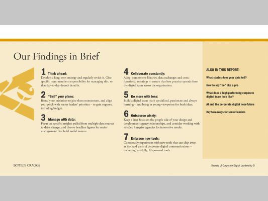 Findings in brief page