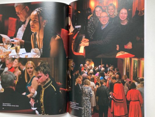 Picture spread between the reporting and Fellowship pages of the Salters' Company annual review