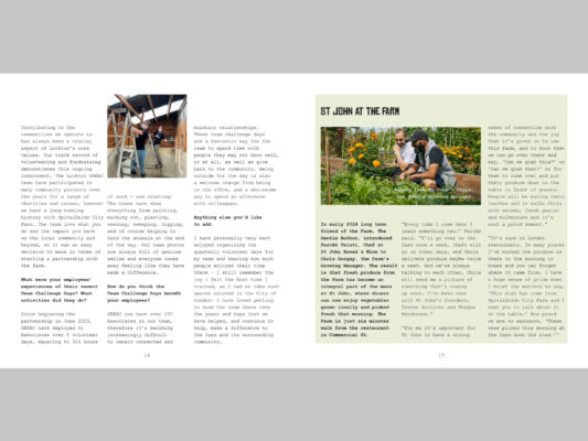 Volunteering and partnership spread