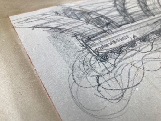 Lithography, drawing on stone