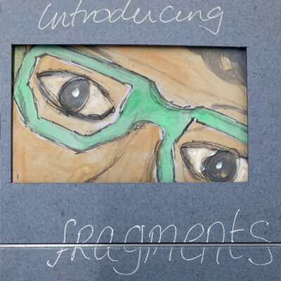 Self-portrait workshop: caption reading across two self portrait frames