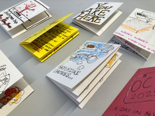 Finished zines together