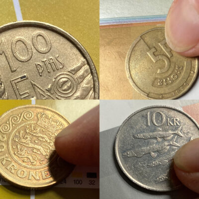 Colour matching to old coins