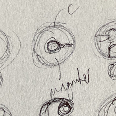 Sketch rough detail from sketchbook