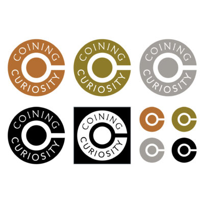 Coining Curiosity logos and icons: detail from identity guidelines