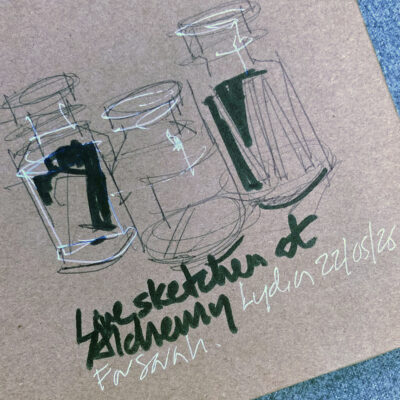 Illustration and hand lettering on packaging box