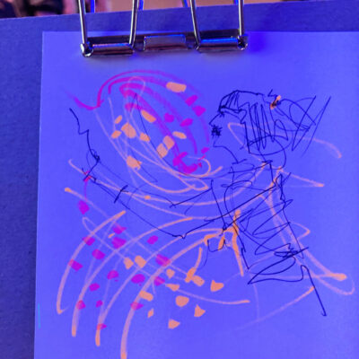 Sketch of Oriente's experiment moving to scent