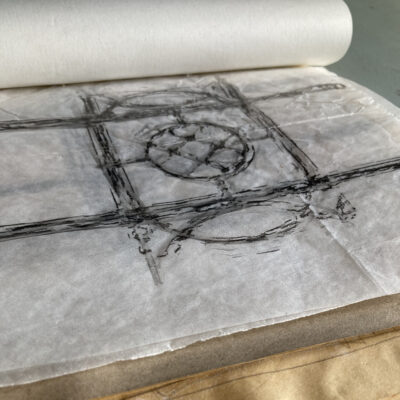 Rubbings of interior windows, bound for reference